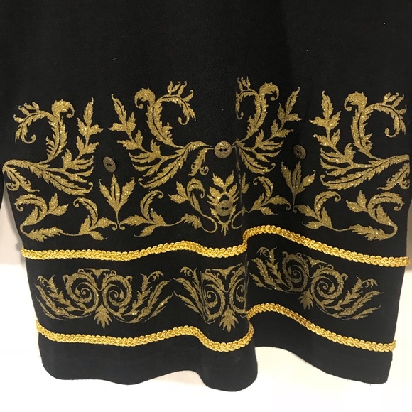 Vintage Knitted Dress with Gold Baroque - Picture 5 of 8